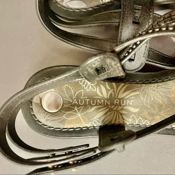 Grendene Brazil Autumn Run Silver Studded Flexpand Gladiator Small Heel Sandals - Picture 12 of 16